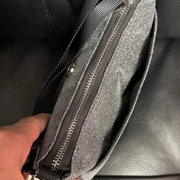 Lululemon City Essentials Mini Sparkle Silver Shoulder Bag - Picture 10 of 16